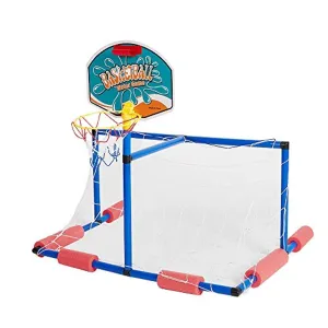 2 in 1 Water Sport Game ,Water Polo with Basketball Stand for Play