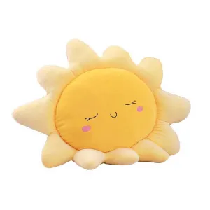 27.6in Sunflower Plush Pillow