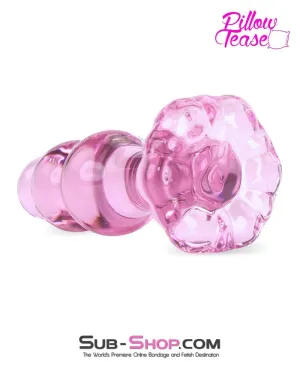 Limited Edition: Pink Glass Flower Anal Plug - Final Closeout Sale!