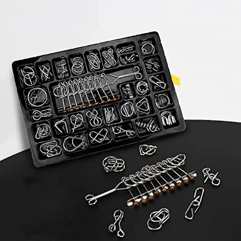 Advanced Metal Wire Puzzle Set Educational Brain Teaser Toy Gift