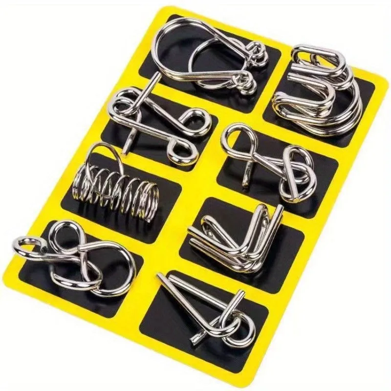 Advanced Metal Wire Puzzle Set Educational Brain Teaser Toy Gift