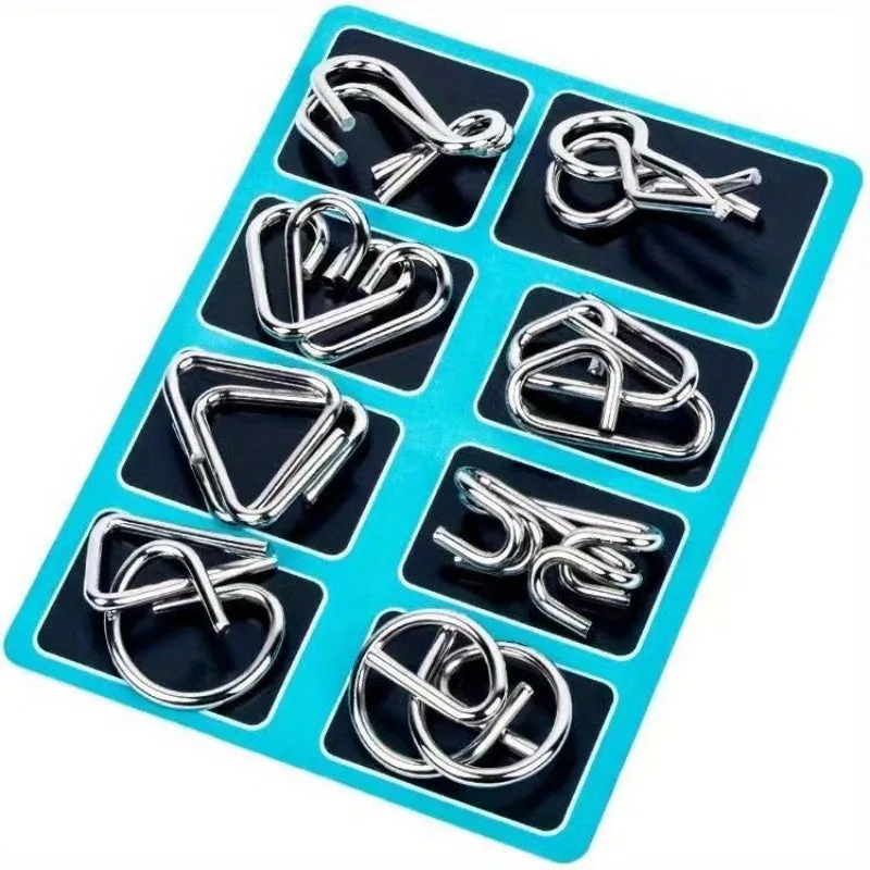 Advanced Metal Wire Puzzle Set Educational Brain Teaser Toy Gift