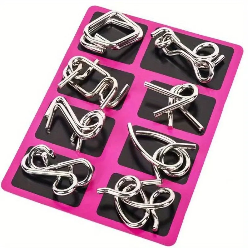 Advanced Metal Wire Puzzle Set Educational Brain Teaser Toy Gift