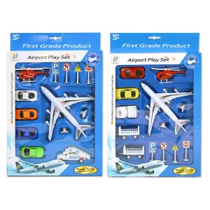 Airport Airplane Vehicle Play Set