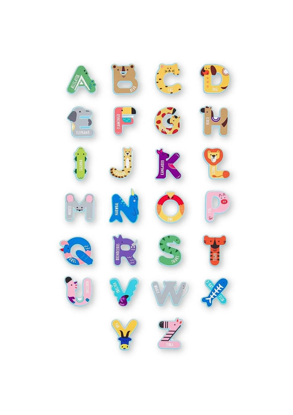 Alphabet Bath Stickable Shapes