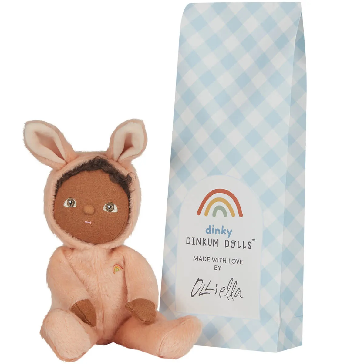 Babs Bunny Dinky Dinkum Fluffle Family Doll in Apricot by Olli Ella