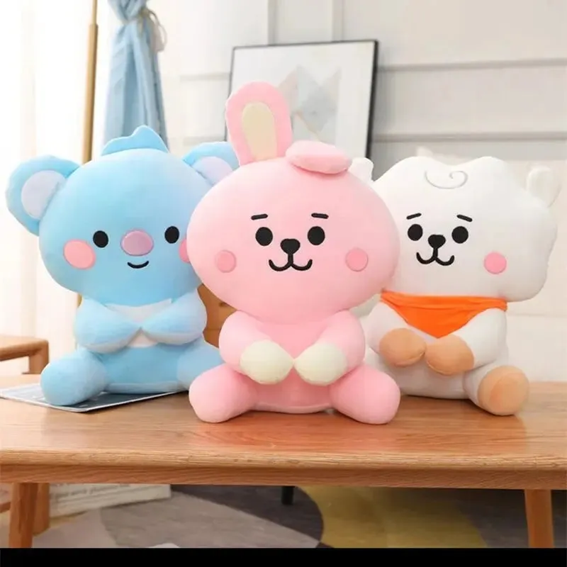 BT21 Small Animal Sitting Plush Toy - 25/35/45cm Cute & Cozy Room Decor