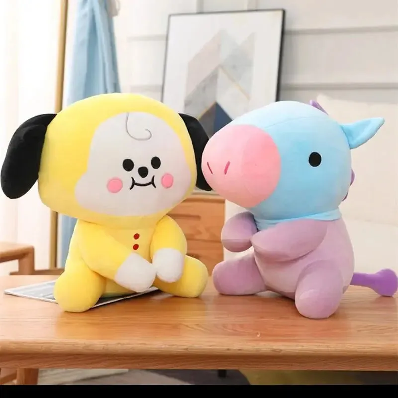 BT21 Small Animal Sitting Plush Toy - 25/35/45cm Cute & Cozy Room Decor