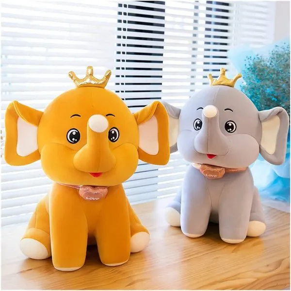 Cute Crown Baby Plush Elephant