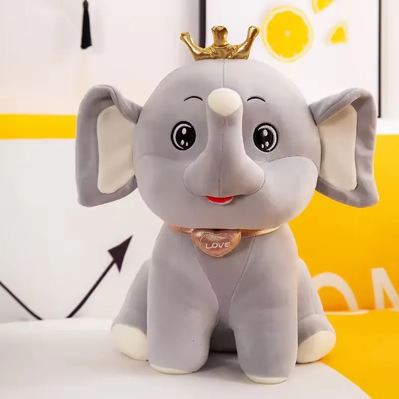 Cute Crown Baby Plush Elephant