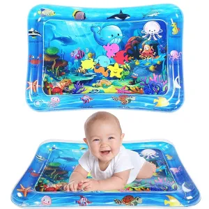 Episkey Baby Kids Water Play Mat Toys Inflatable Tummy Time Leak-Proof Water Play Mat,Fun Activity Play Center Indoor&Outdoor Water Play Mat For Baby (Water Play Mat),Multicolor,Pack of 1