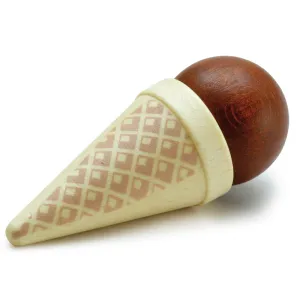 Erzi Brown Ice Cream Cone Wooden Play Food