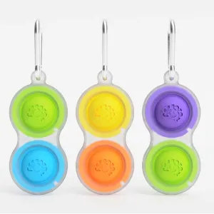 Fat Brain Clear Simpl Dimpl Keychain - Sensory Fidget Toys