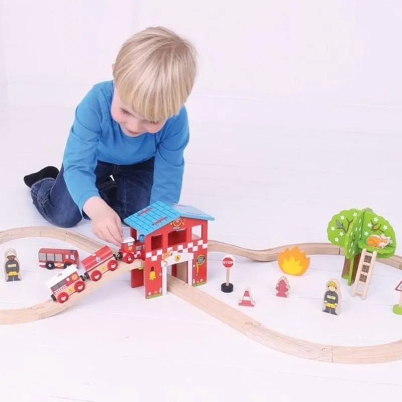 Fire Station Train Set