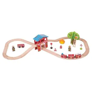 Fire Station Train Set