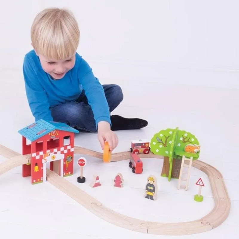 Fire Station Train Set