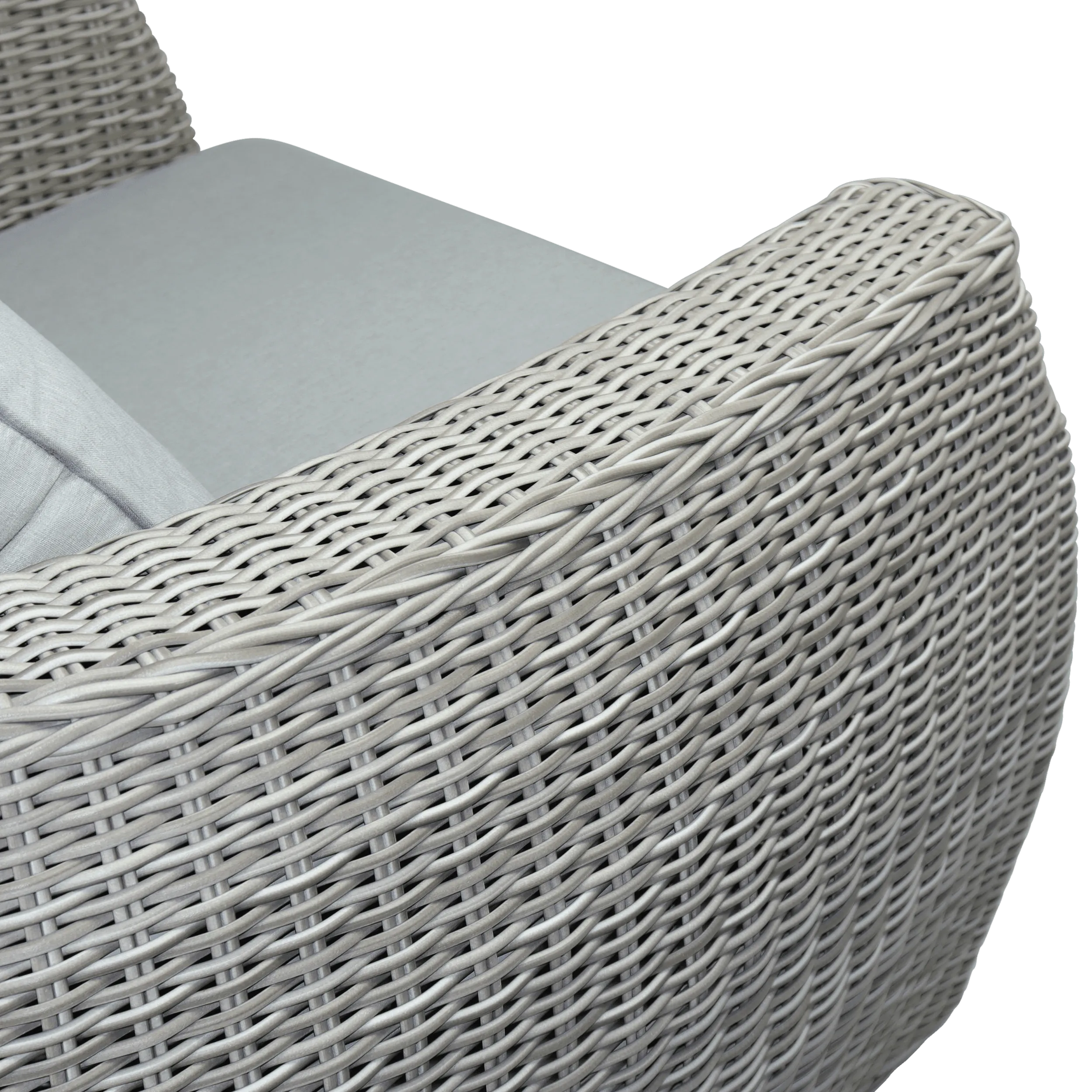 FLOOR STOCK - Sienna Outdoor Lounge Chair in Kubu Grey Synthetic Viro Rattan and Mountain Ash Sunproof All Weather Fabric