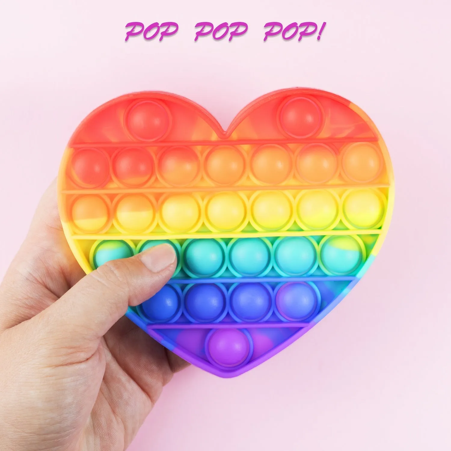 Heart Pop It Fidget Toys, Push Pop Bubble Fidget Sensory Toy