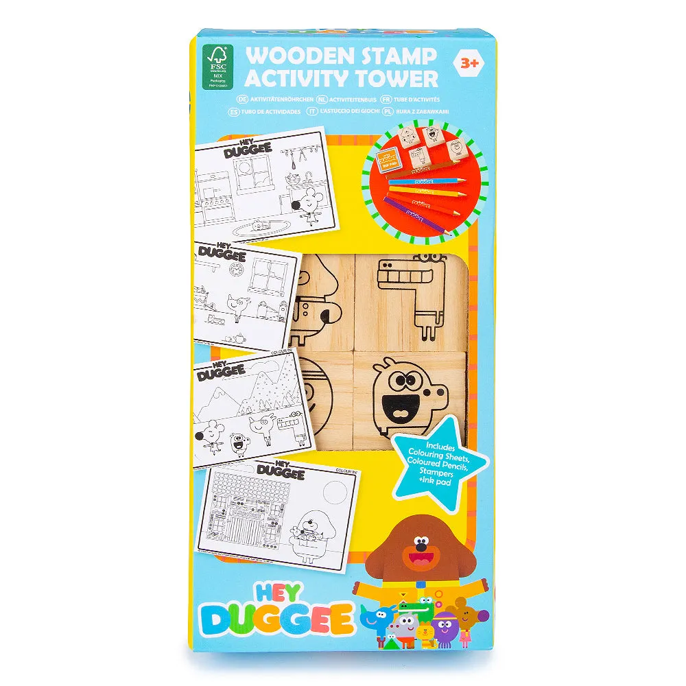 Hey Duggee Wooden Stamp Activity Tower Play Set