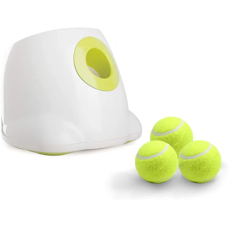 Interactive Automatic Dog Ball Launcher, Tennis Ball Throwing Machine, Dog Training Toy, Pitching Machine, 3 Balls Included