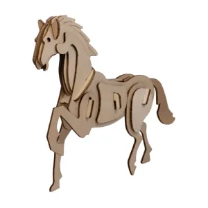 Laser Cut Wooden Puzzle for Kids - Horse