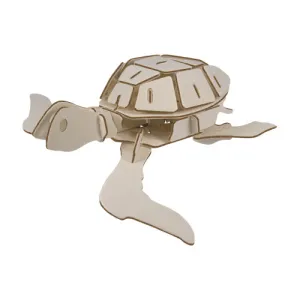 Laser Cut Wooden Puzzle for Kids - Sea Turtle