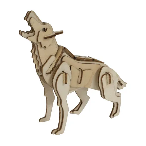 Laser Cut Wooden Puzzle for Kids - Wolf