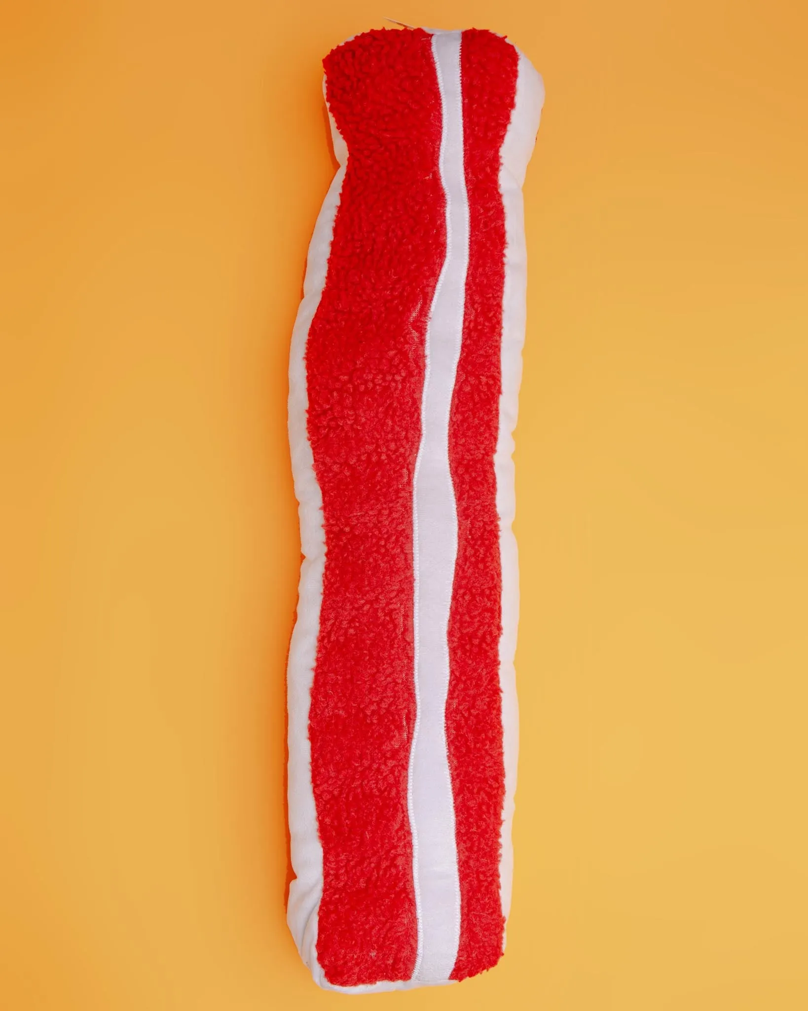 Extra-Large Plush Squeaky Dog Toy with BBQ Bacon Design and Mega Bacon Detail, 24 Inches