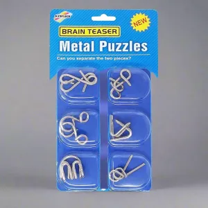 Metal Puzzle, Brain Teaser- 6 pieces