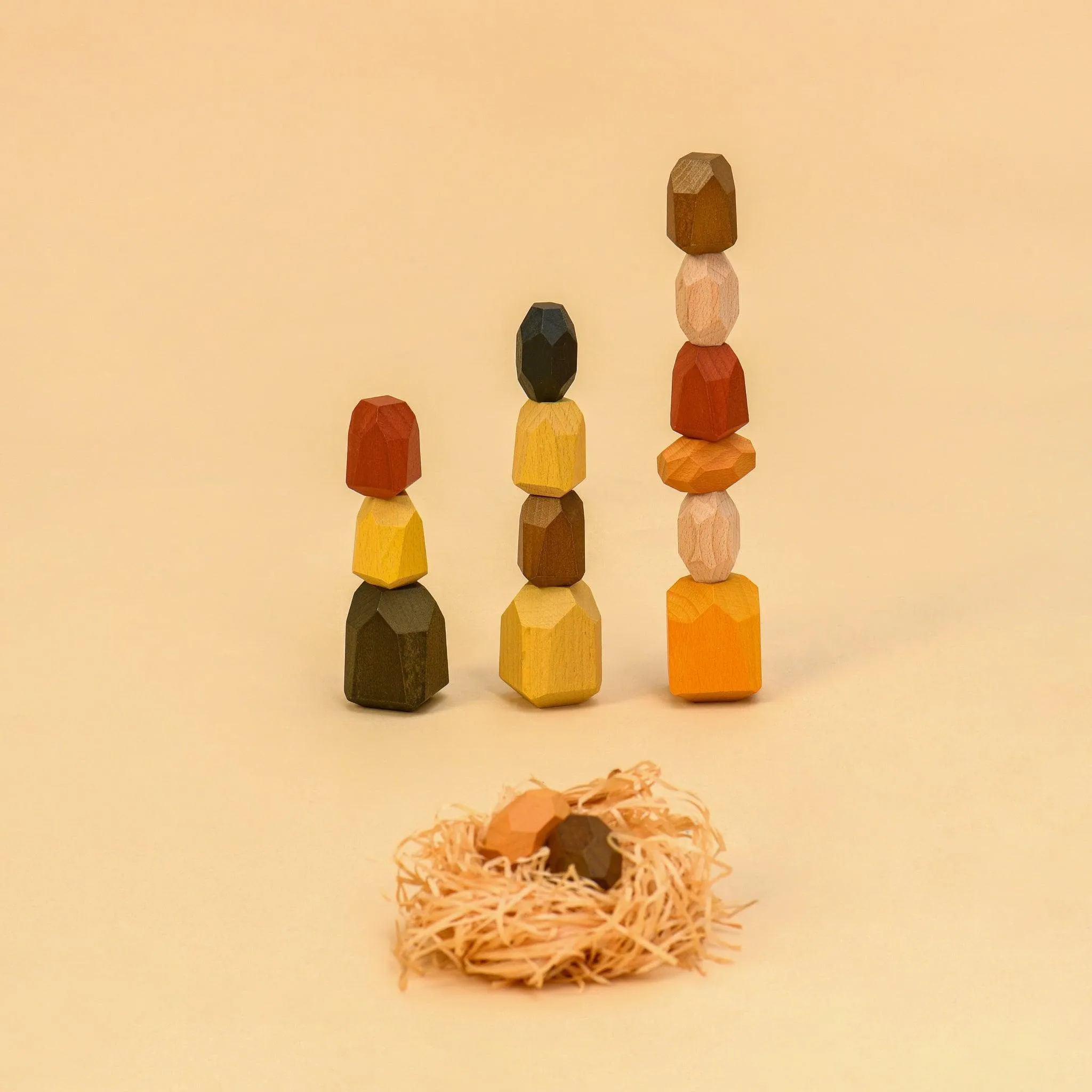 Montessori Wooden Balance Stones - Montessori Toys