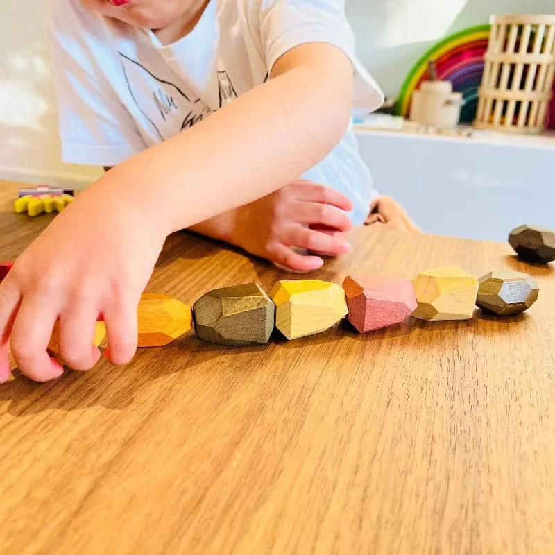 Montessori Wooden Balance Stones - Montessori Toys