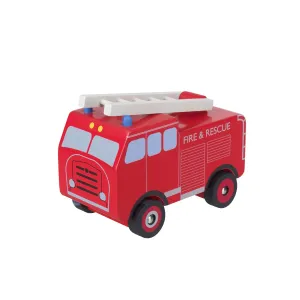 Orange Tree Toys Wooden Vintage Fire Engine