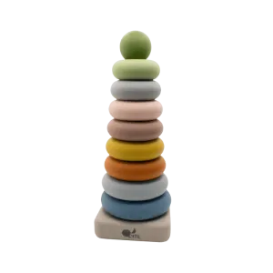 Ring Stacking Toy   Silicone   Sensory Play   Sorting & Montessori