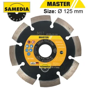 SAMEDIA DIAMOND BLADE 125MM X 22.23 SEGMENTED IND MULTI PURPOSE MASTER MST SAM300055