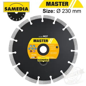 SAMEDIA DIAMOND BLADE 230MM SEGMENTED IND MULTI PURPOSE MASTER MST SAM300010