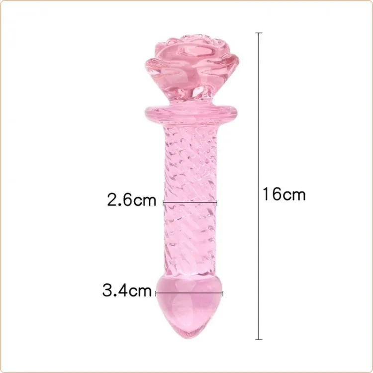 The Flower Twist Glass Dildo